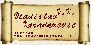 Vladislav Karadarević vizit kartica